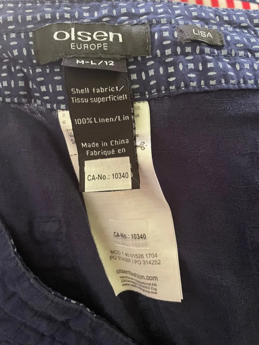 Sz 12 Navy Olsen Linen Drawstring Pants